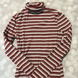 Levi's Red and White Striped Long Sleeve Tee